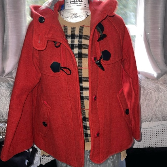 Preloved Burberry wool toggle coat great condition size 38 - Picture 1 of 13